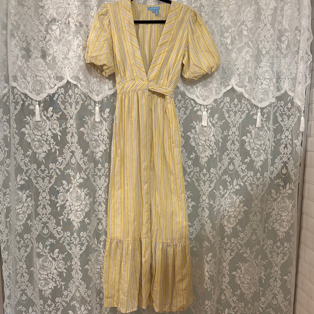 Yellow Striped Maxi Dress